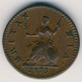 Великобритания 1 фартинг 1773 год