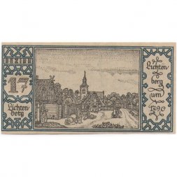 Германия (нотгельд) 50 пфеннигов 1921 год - Серия "Районы Берлина". Лихтенберг около 1790 г. (вид 17) - UNC