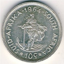 ЮАР 10 центов 1964 год