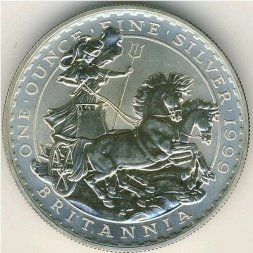 Великобритания 2 фунта 1999 год - Британия на колеснице