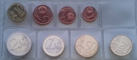 Набор из 8 евромонет Финляндии 2018 год 