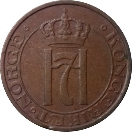 Норвегия 2 эре 1952 год - Король Хокон VII (&quot;KONGERIKET NORGE&quot; на аверсе)