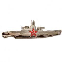 Знак нагрудный "Командир подводной лодки" (со звездой (серп и молот) копия