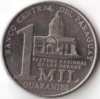 Монета Парагвай 1000 гуарани 2007 год Солано