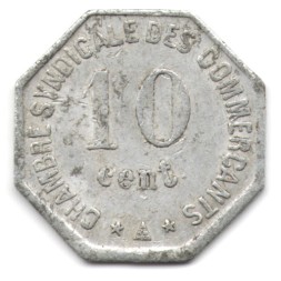 Франция (Перпиньян) 10 сантимов 1917 год, Профсоюзная палата торговцев (нотгельд)