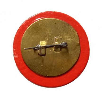 Значок В.И. Ленин (серебристый), стекло