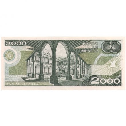 Мексика 2000 песо 1989 год - Жусто Сиерра - UNC