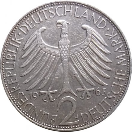 ФРГ 2 марки 1965 год (J) - Макс Планк