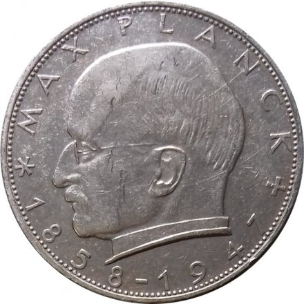 ФРГ 2 марки 1965 год (J) - Макс Планк