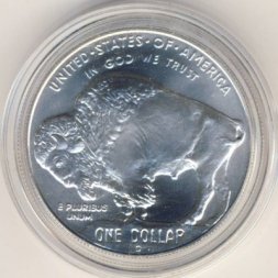 США 1 доллар 2001 год - Коренные американцы. Бизон (D)