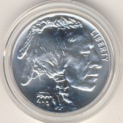США 1 доллар 2001 год - Коренные американцы. Бизон (D)