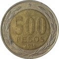 Чили 500 песо 2014 год