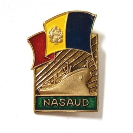 Значок На спуск корабля NASAUD. Румыния. Адмиралтейский завод