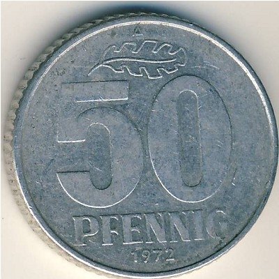 ГДР 50 пфеннигов 1972 год