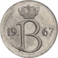 Бельгия 25 сантимов 1967 год BELGIQUE