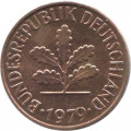 ФРГ 2 пфеннига 1979 год - D