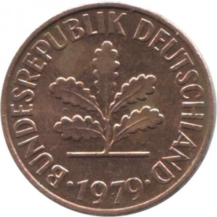 ФРГ 2 пфеннига 1979 год - D