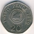 Гернси 20 пенсов 1999 год