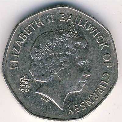 Гернси 20 пенсов 1999 год