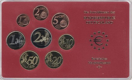Евро серия Proof Германия 2004 год - Монетный двор «D» (8 монет)