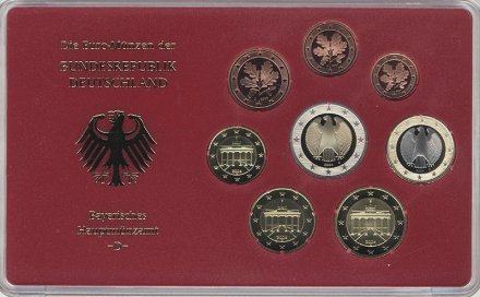 Евро серия Proof Германия 2004 год - Монетный двор «D» (8 монет)