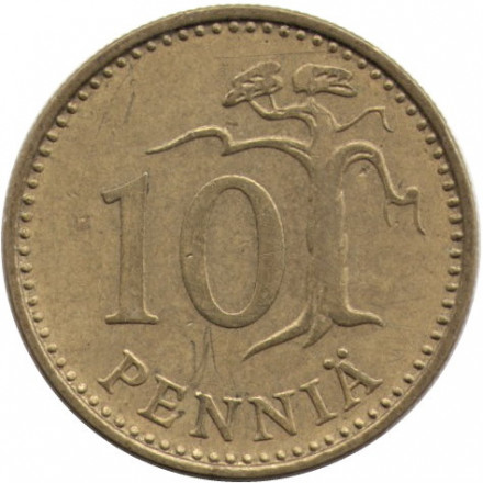 Финляндия 10 пенни 1972 год