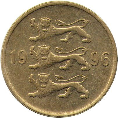Эстония 10 сентов 1996 год
