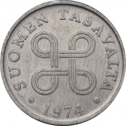 Финляндия 1 пенни 1974 год