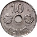 Финляндия 10 пенни 1943 год (железо)