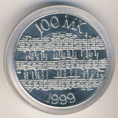 Финляндия 100 марок 1999 год - Ян Сибелиус