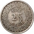Суринам 25 центов 1988 год