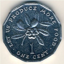 Ямайка 1 цент 1996 год