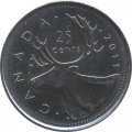 Канада 25 центов 2011 год - Карибу