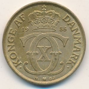 Дания 1 крона 1935 год