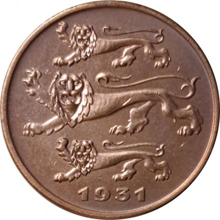 Эстония 5 сентов 1931 год