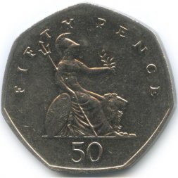 Великобритания 50 пенсов 2002 год