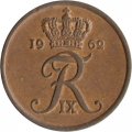 Дания 5 эре 1962 год (бронза)