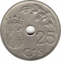 Испания 25 сентимо 1937 год