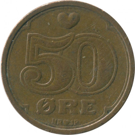 Дания 50 эре 1989 год