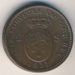 Дания 2 скиллинга 1811 год