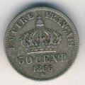 Франция 50 сантимов 1866 год