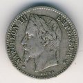 Франция 50 сантимов 1866 год