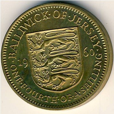 Джерси 1/4 шиллинга 1960 год