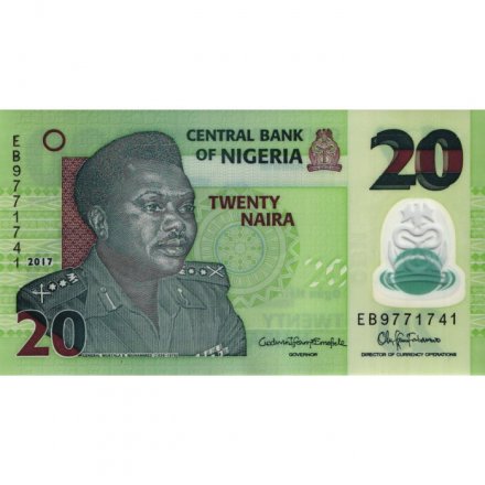 Нигерия 20 найра 2017 год - Муртал Мухаммед. Лади Квали - XF