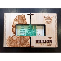 Набор из 1 банкноты Зимбабве 1000000000 долларов 2008 год в подарочной коробке