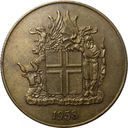 Исландия 2 кроны 1958 год
