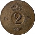 Швеция 2 эре 1963 год