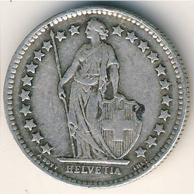 Швейцария 1/2 франка 1934 год