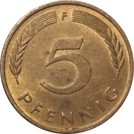 ФРГ 5 пфеннигов 1992 год (F)