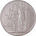 Италия 100 лир 1985 год - Минерва